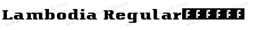 Lambodia Regular字体转换